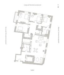 ЖК «Turandot Residences», планировка квартиры со свободной планировкой, 226.90 м²