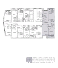 ЖК «Pilot 9-18», планировка 3-комнатной квартиры, 84.00 м²