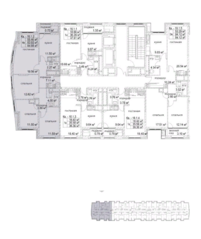 ЖК «Pilot 9-18», планировка 4-комнатной квартиры, 85.00 м²