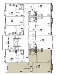 МЖК «Грибовский лес», планировка 2-комнатной квартиры, 100.88 м²