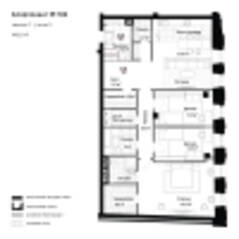 МФК «Театральный Дом», планировка 3-комнатной квартиры, 140.00 м²