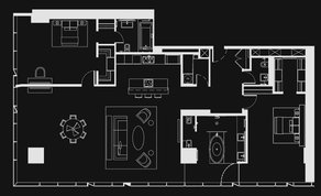 МФК «ОКО», планировка квартиры со свободной планировкой, 187.50 м²