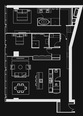 МФК «ОКО», планировка квартиры со свободной планировкой, 190.70 м²