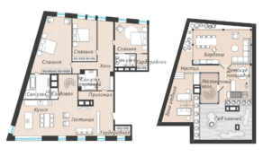 ЖК «Artisan», планировка квартиры со свободной планировкой, 200.20 м²