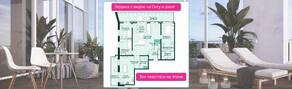 ЖК «Magnifika», планировка 3-комнатной квартиры, 146.32 м²