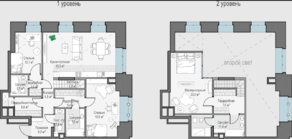 ЖК «Клубный дом Чистые Пруды», планировка 2-комнатной квартиры, 101.00 м²