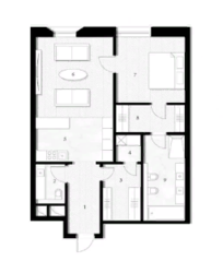 ЖК «High Garden», планировка 1-комнатной квартиры, 79.00 м²
