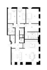 ЖК «High Garden», планировка 3-комнатной квартиры, 210.00 м²