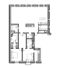 ЖК «Villa Grace», планировка 3-комнатной квартиры, 167.00 м²