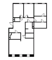 МФК «Allegoria Mosca», планировка 3-комнатной квартиры, 187.00 м²