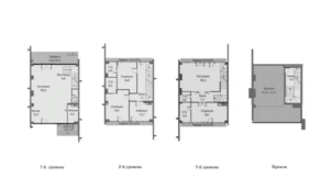 МЖК «Futuro Park», планировка 3-комнатной квартиры, 238.00 м²