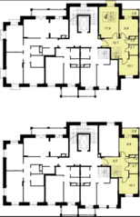 ЖК «Лесобережный», планировка 4-комнатной квартиры, 91.00 м²