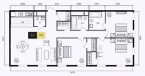 МФК «Titul на Серебрянической», планировка 3-комнатной квартиры, 117.80 м²