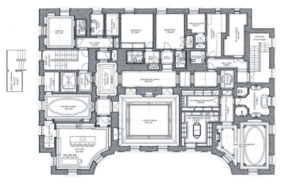 ЖК «Lion Gate», планировка 5-комнатной квартиры, 447.00 м²