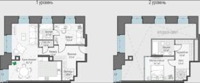 ЖК «Клубный дом Чистые Пруды», планировка 1-комнатной квартиры, 76.00 м²