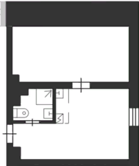Апарт-отель «Шерстон», планировка студии, 33.20 м²