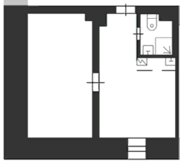 Апарт-отель «Шерстон», планировка студии, 35.40 м²