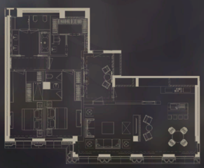 МФК «Царев сад», планировка 2-комнатной квартиры, 163.85 м²