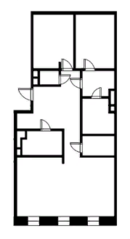 МФК «Allegoria Mosca», планировка 2-комнатной квартиры, 166.00 м²