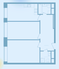 ЖК «Stellar City», планировка 3-комнатной квартиры, 78.30 м²