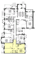ЖК «Лесобережный», планировка 3-комнатной квартиры, 89.10 м²