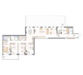 ЖК «Квадрия», планировка 5-комнатной квартиры, 195.93 м²