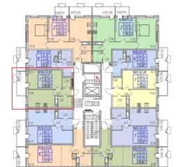 ЖК «Фрунзенский», планировка 1-комнатной квартиры, 38.58 м²