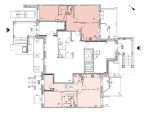 ЖК «Видный город», планировка 2-комнатной квартиры, 70.50 м²
