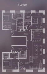 МФК «Долгоруковская, 25», планировка 5-комнатной квартиры, 237.40 м²