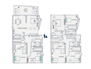МФК «Звезды Арбата», планировка 5-комнатной квартиры, 375.00 м²