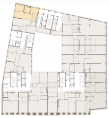 МФК «Allegoria Mosca», планировка 2-комнатной квартиры, 63.50 м²