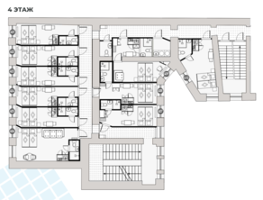 Апарт-комплекс «Travelto Ломоносова», планировка 5-комнатной квартиры, 191.00 м²