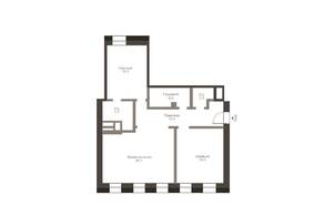 МФК «Вознесенский 11/3», планировка 2-комнатной квартиры, 87.80 м²