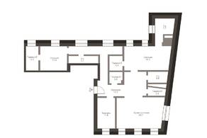 МФК «Вознесенский 11/3», планировка 3-комнатной квартиры, 141.10 м²