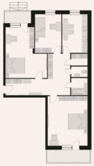 МЖК «Лесной (Егорьевск)», планировка 3-комнатной квартиры, 113.40 м²