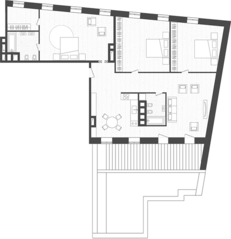 ЖК «Artisan», планировка 3-комнатной квартиры, 154.70 м²
