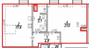 МЖК «Крона», планировка 1-комнатной квартиры, 48.70 м²