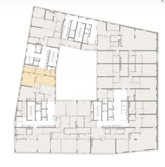 МФК «Allegoria Mosca», планировка 2-комнатной квартиры, 61.00 м²