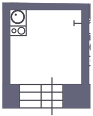 Апарт-комплекс «Лофт Тульская», планировка студии, 7.40 м²