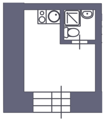 Апарт-комплекс «Лофт Тульская», планировка студии, 10.40 м²
