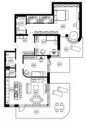 МФК «Gatchina Gardens», планировка 4-комнатной квартиры, 132.50 м²