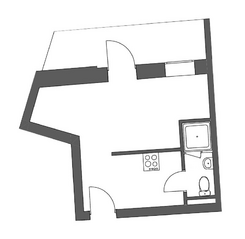 Апарт-комплекс «IZZZI на Гороховой», планировка студии, 32.80 м²