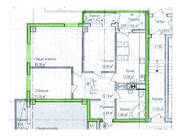 ЖК «Восток», планировка 3-комнатной квартиры, 85.00 м²