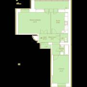 МЖК «Кантри», планировка 2-комнатной квартиры, 67.13 м²