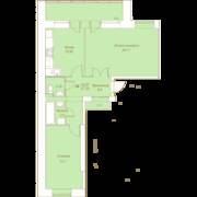 МЖК «Кантри», планировка 2-комнатной квартиры, 67.29 м²