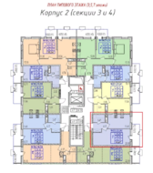 ЖК «Фрунзенский», планировка 1-комнатной квартиры, 41.67 м²