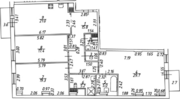 ЖК «Халькон», планировка 3-комнатной квартиры, 116.90 м²