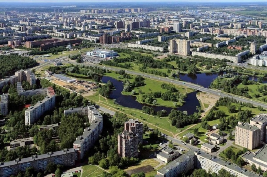 Калининский санкт петербурга. Муринский парк вид сверху.