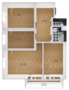 ЖК «OKLA», планировка 3-комнатной квартиры, 79.42 м²