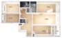 ЖК «Колумб», планировка 4-комнатной квартиры, 135.48 м²